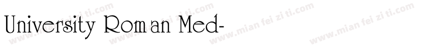 University Roman Med字体转换